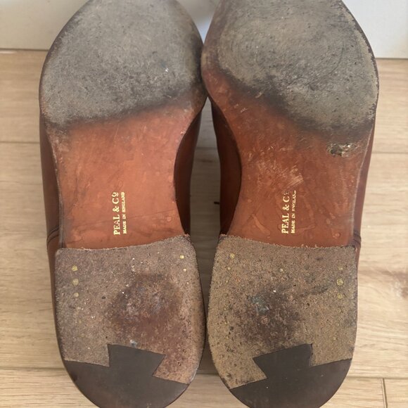 $1200 Peal & Co Crockett & Jones Brown Leather Split Toe Derby Shoes US 10.5 - Picture 10 of 12